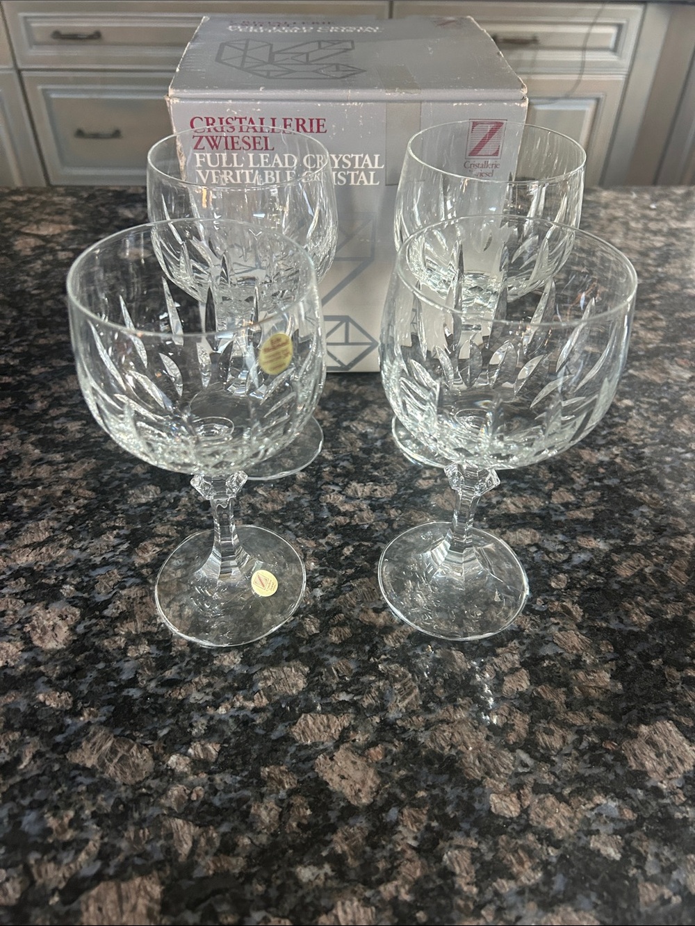 SCHOTT-ZWIESEL  GERMANY FULL LEAD CRYSTAL GARDONE 7" GOBLET SET OF 4 NWT
